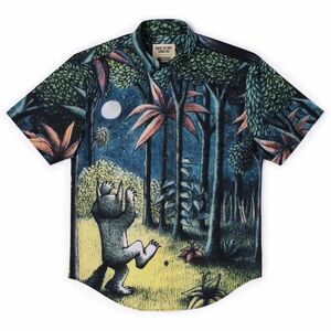 RSVLTS Where The Wild Things Are Size Medium Mens KUNUFLEX Button Shirt Howl